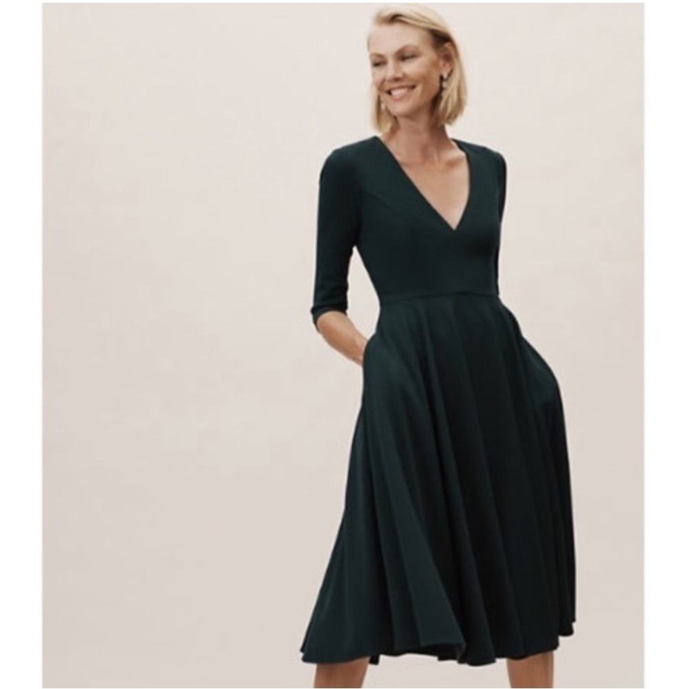 BHLDN Valdis Dress in Deep Emerald
